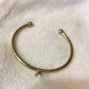 Cuff Bracelet with Single Stone